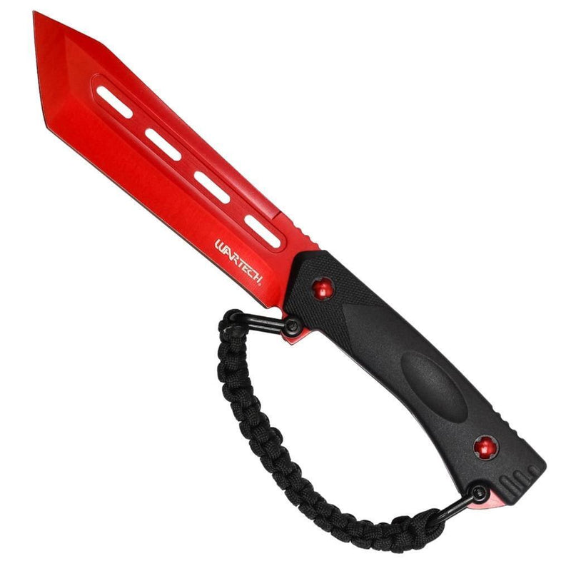 10.5" Full Tang Tanto Hunting Survival Knife - Red