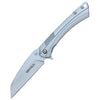 Reverse Tanto Spring Assisted Pocket Knife Silver 8"