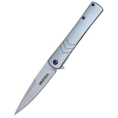 7.75" Survival Spring Assisted Pocket Knife - Chrome
