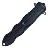 8.75" Black Wood Spring Assisted Stiletto Pocket Knife