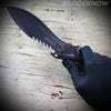Tactical  huntin knife with black stainless steel blade
