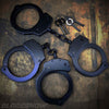 Professional grade black handcuffs double locking 2 pairs