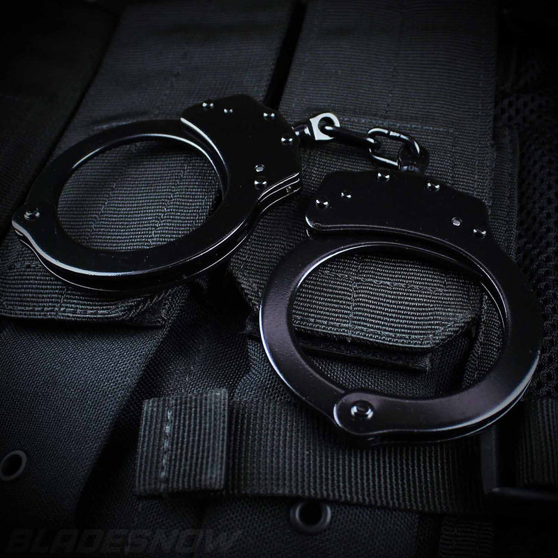 Professional grade handcuffs black color double locking