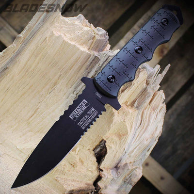 Tactical Military Combat Survival Bowie Fixed Blade Knife