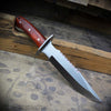 Fixed blade serated bowie hunting knife