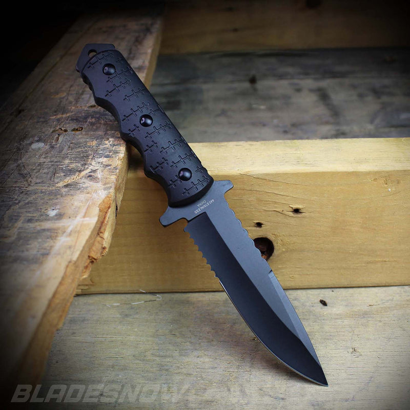 Tactical Military Combat Survival Bowie Fixed Blade Knife