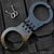 Professional grade handcuffs triple hinged black