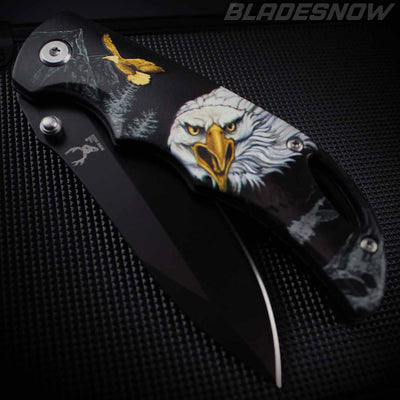 Screaming Bald Eagle - Spring Assisted Pocket Knife