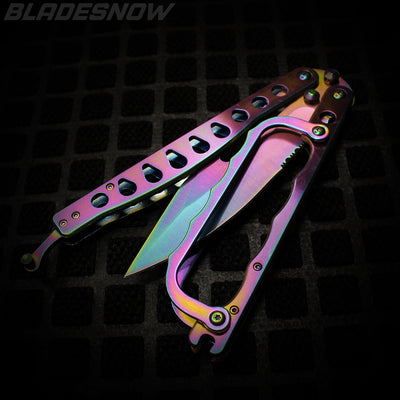 Giant Goliath Rainbow Butterfly Trench Knife (sharp)