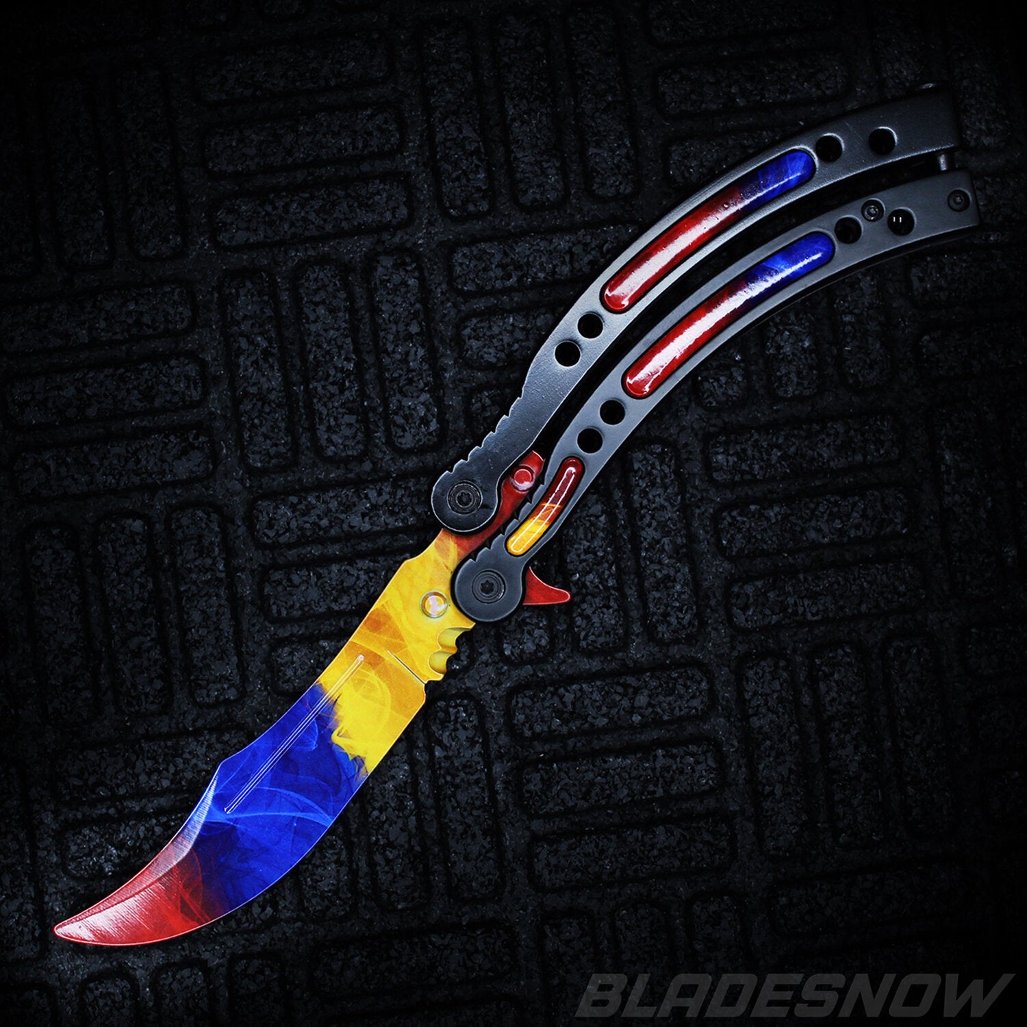 Marble Fade Stainless Steel Butterfly Balisong Trainer
