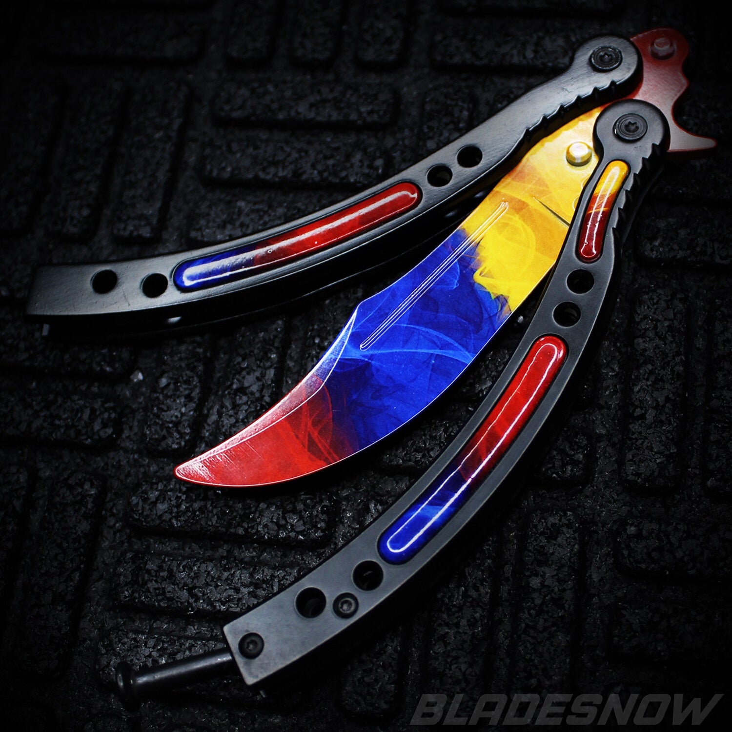 Marble Fade Stainless Steel Butterfly Balisong Trainer