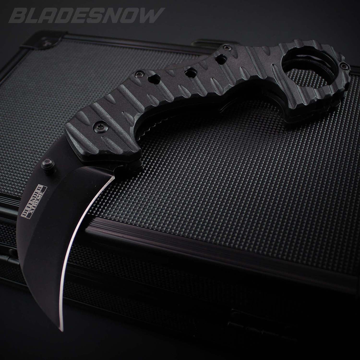 Composite Kevlar Karambit Tactical Spring Assisted Knife