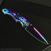 Rainbow Ornate Spring Assisted Knife