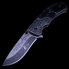 Western Cowboy Black Pearl - Spring Assisted Pocket Knife