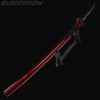28 inch red katana sword