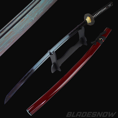 Red katana sword stand