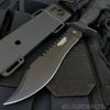 Tactical Bowie Survival hunting Black Knife Military combat