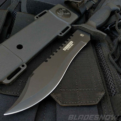 Tactical Bowie Survival hunting Black Knife Military combat