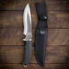 Full tang combat knife with nylon sheath