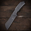 Fixed blade gray tactical combat cleaver