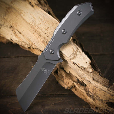 Stainless steel gray tang combat cleaver
