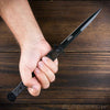 black 13" stiletto spring assisted knife